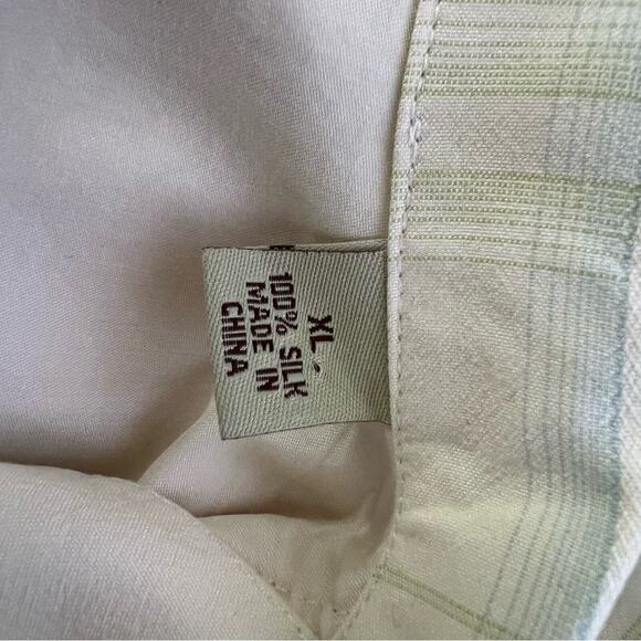 Tommy Bahama 100% Silk Short Sleeve Pale Yellow Shirt Size XL - Picture 11 of 13